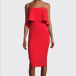 Maroon Strapless midi dress (Likely brand)